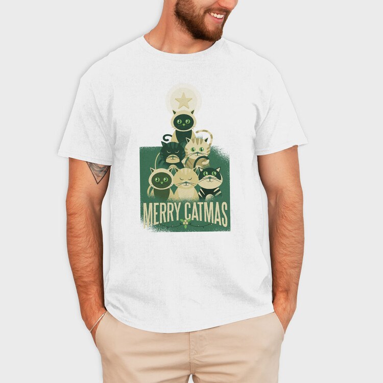 Merry Catmas Christmas, Tricou Barbati (Unisex)