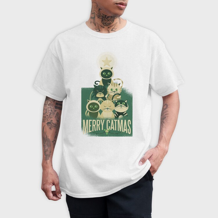 Merry Catmas Christmas, Tricou Barbati (Unisex)