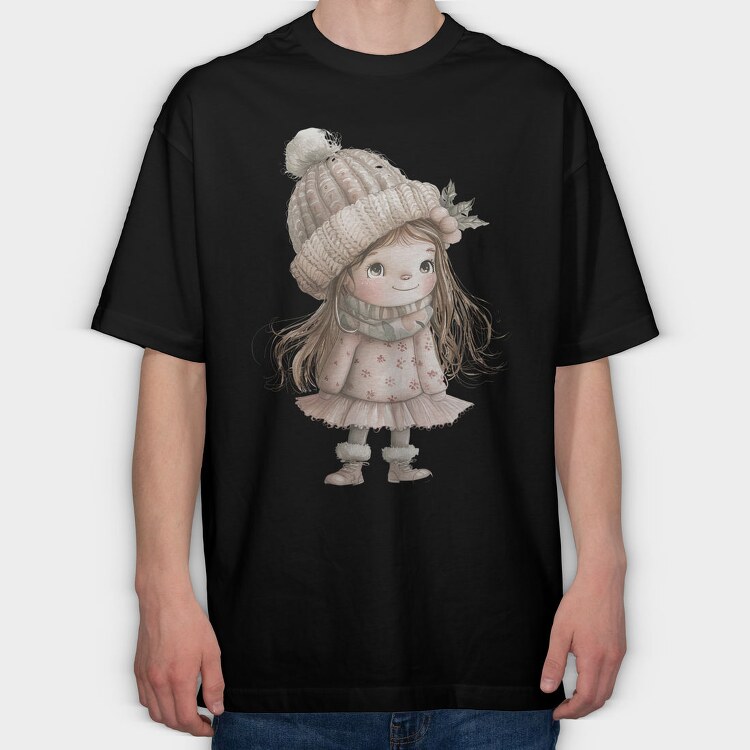 Vintagelover Girlsclipart, Tricou Oversize Barbati (Unisex)