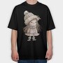 Vintagelover Girlsclipart, Tricou Oversize Barbati (Unisex)