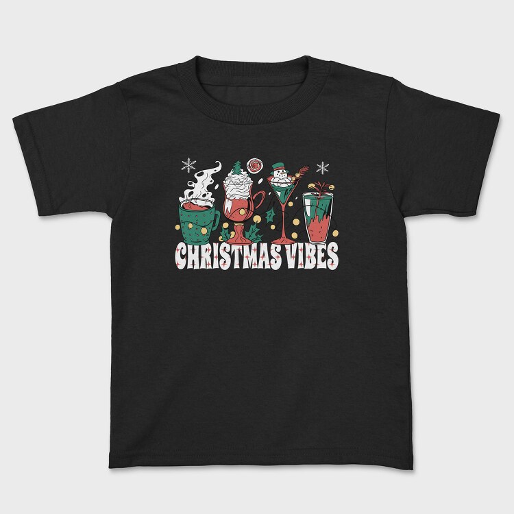 Christmas Holiday Drinks Coffee, Tricou Copii