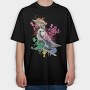 Watercolor Kingfisher European, Tricou Oversize Barbati (Unisex)