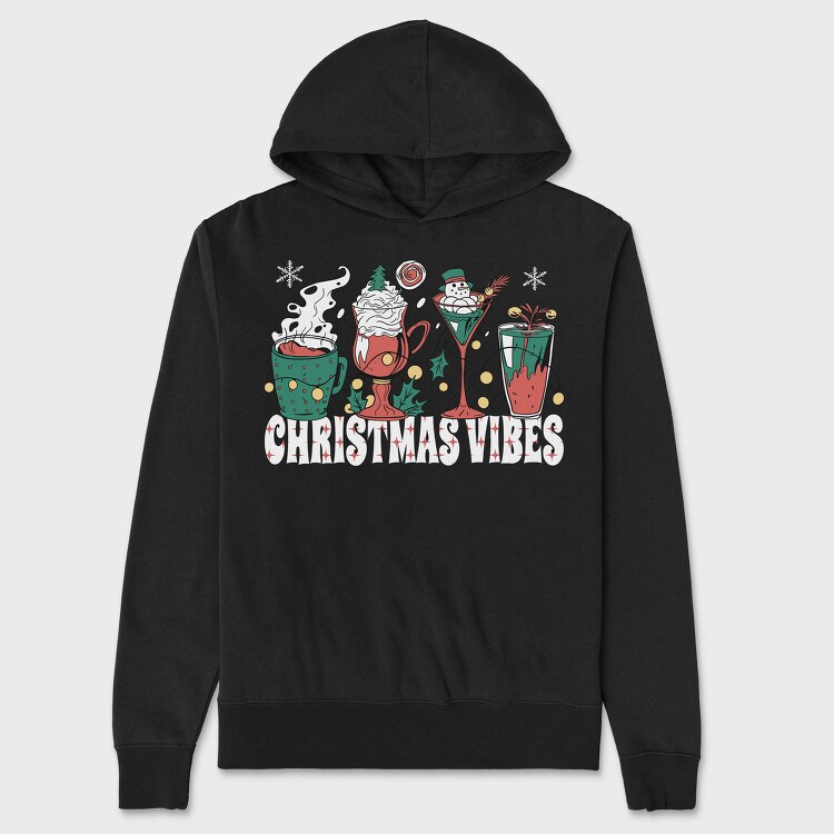 Christmas Holiday Drinks Coffee, Hanorac Oversize Barbati (Unisex)
