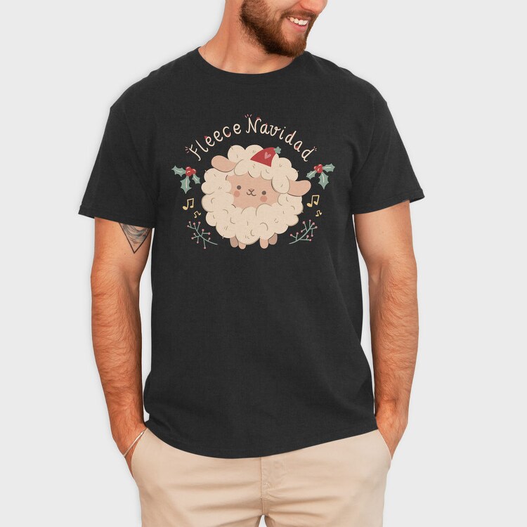 Merry Christmas Cute Sheep 1, Tricou Barbati (Unisex)