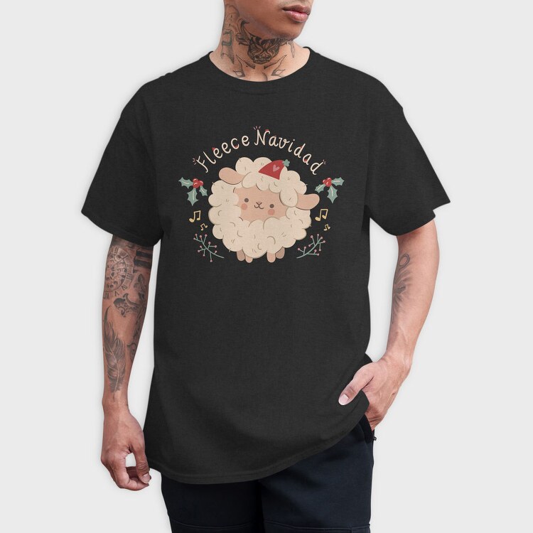 Merry Christmas Cute Sheep 1, Tricou Barbati (Unisex)