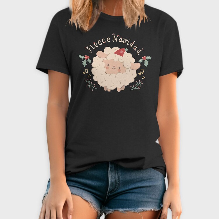 Merry Christmas Cute Sheep 1, Tricou Barbati (Unisex)
