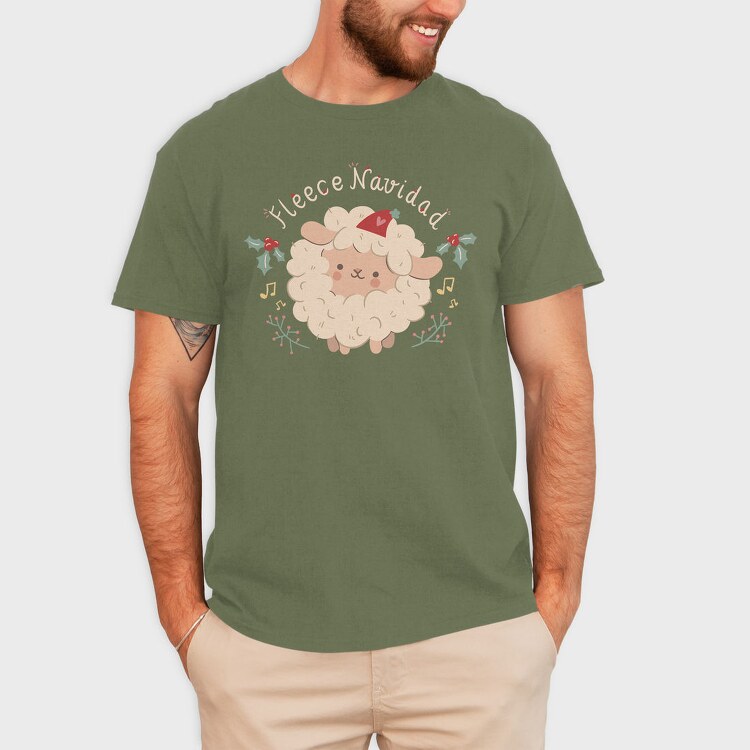 Merry Christmas Cute Sheep 1, Tricou Barbati (Unisex)