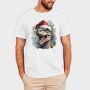 T Rex Wearing A Santa Hat Dinosaur Xmas, Tricou Barbati (Unisex)