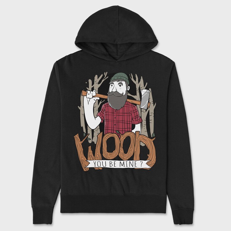Wood You Be Mine, Hanorac Oversize Barbati (Unisex)