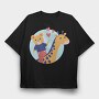 Cute Bear And Giraffe, Tricou Oversize Barbati (Unisex)