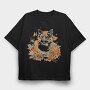 Watercolor Kitten Cute Cat, Tricou Oversize Barbati (Unisex)