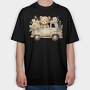 Watercolor Bear Truck, Tricou Oversize Barbati (Unisex)
