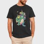 T Rex With Magic Wand Dino Fairy, Tricou Barbati (Unisex)