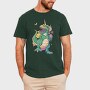 T Rex With Magic Wand Dino Fairy, Tricou Barbati (Unisex)