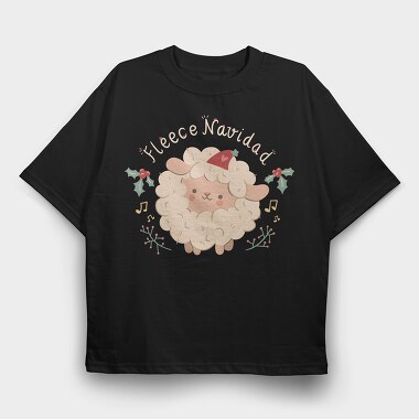 Merry Christmas Cute Sheep 1, Tricou Oversize Barbati (Unisex)