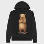 Watercolor Bear Wise, Hanorac Oversize Barbati (Unisex)
