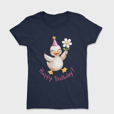 Watercolor Birthday Duck, Tricou Femei