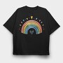 Watercolor Boho Heart, Tricou Oversize Barbati (Unisex)