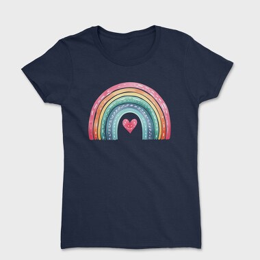 Watercolor Boho Rainbow, Tricou Femei