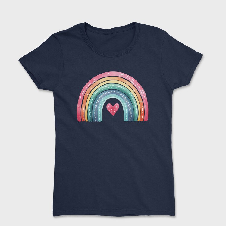 Watercolor Boho Rainbow, Tricou Femei