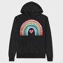 Watercolor Boho Rainbow, Hanorac Oversize Barbati (Unisex)