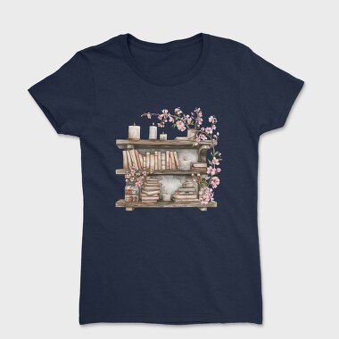 Watercolor Books Shelf, Tricou Femei
