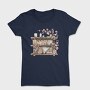 Watercolor Books Shelf, Tricou Femei