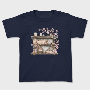 Watercolor Books Shelf, Tricou Copii