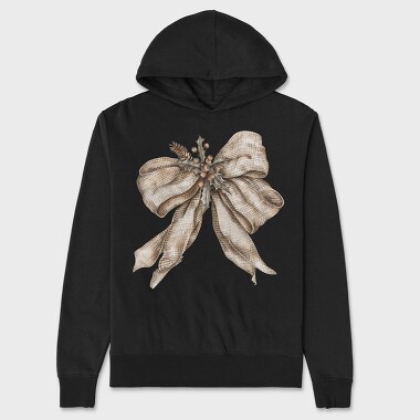 Watercolor Bow Holly, Hanorac Oversize Barbati (Unisex)