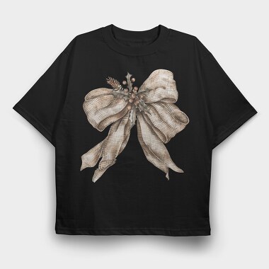 Watercolor Bow Holly, Tricou Oversize Barbati (Unisex)