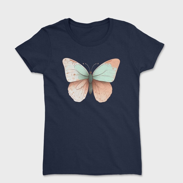 Watercolor Butterfly Clips, Tricou Femei