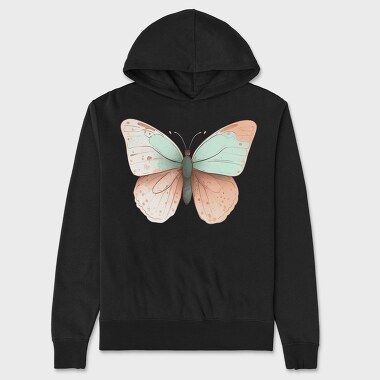 Watercolor Butterfly Clips, Hanorac Oversize Barbati (Unisex)