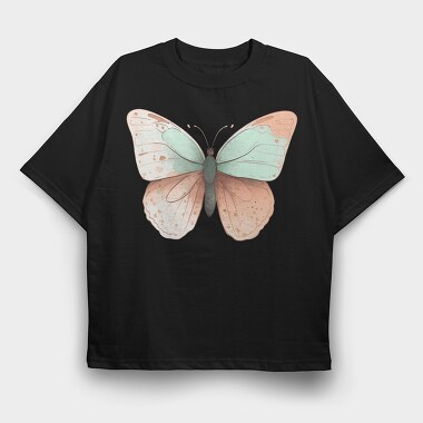 Watercolor Butterfly Clips, Tricou Oversize Barbati (Unisex)