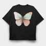 Watercolor Butterfly Clips, Tricou Oversize Barbati (Unisex)