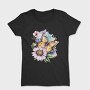 Watercolor Butterfly Flowers, Tricou Femei