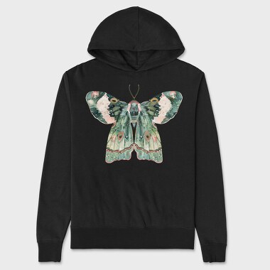Watercolor Celestial Moth, Hanorac Oversize Barbati (Unisex)
