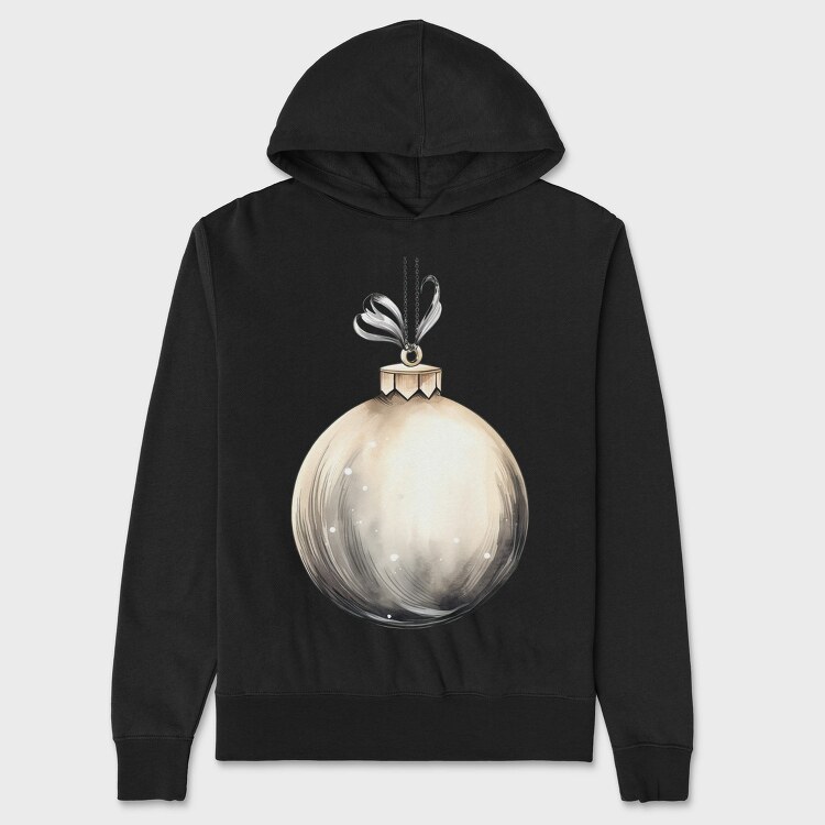 Watercolor Christmas Ball, Hanorac Oversize Barbati (Unisex)