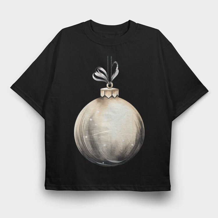 Watercolor Christmas Ball, Tricou Oversize Barbati (Unisex)