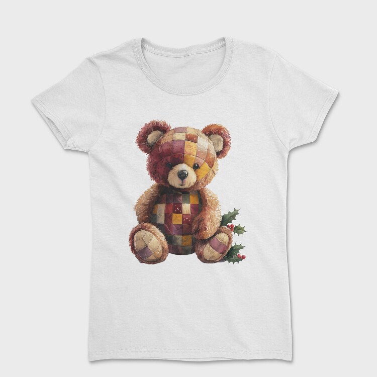 Watercolor Christmas Bear, Tricou Femei
