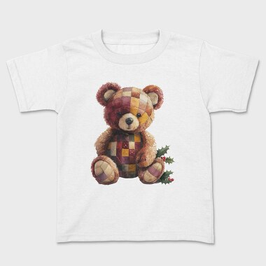Watercolor Christmas Bear, Tricou Copii