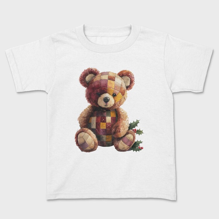 Watercolor Christmas Bear, Tricou Copii