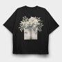Watercolor Christmas Bouquet, Tricou Oversize Barbati (Unisex)