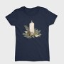 Watercolor Christmas Candle, Tricou Femei