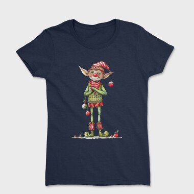 Watercolor Christmas Elf, Tricou Femei