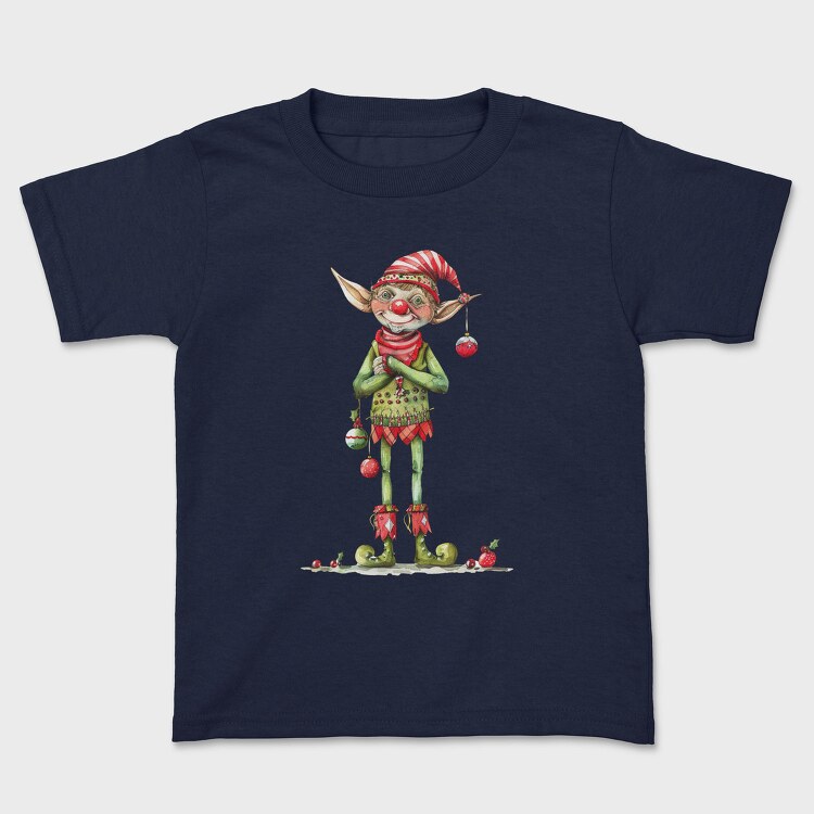 Watercolor Christmas Elf, Tricou Copii