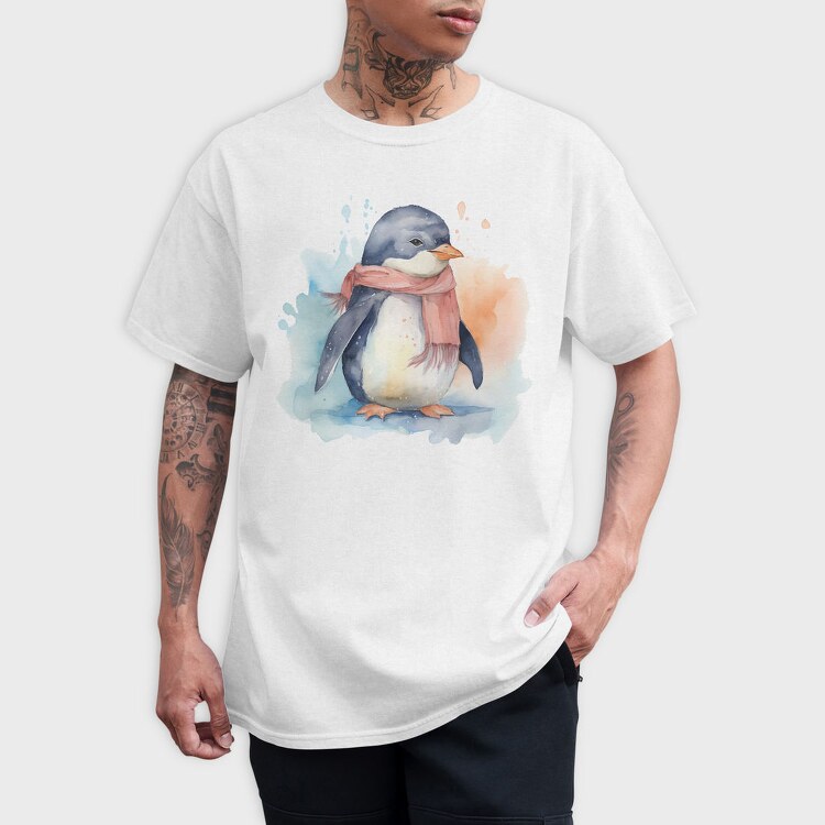 Watercolor Penguin Mug, Tricou Barbati (Unisex)