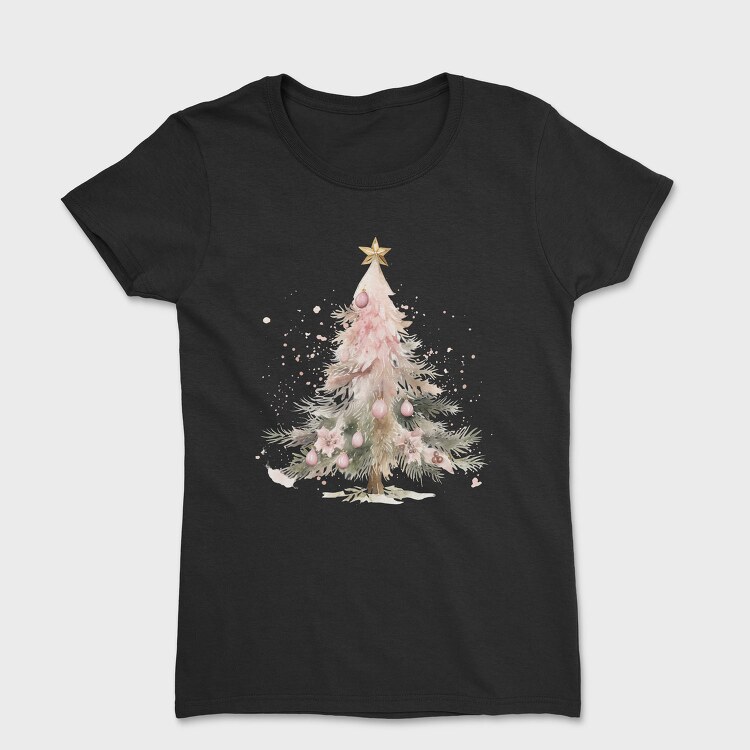 Watercolor Christmas Magic, Tricou Femei