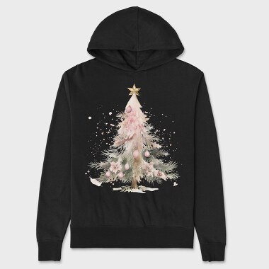 Watercolor Christmas Magic, Hanorac Oversize Barbati (Unisex)