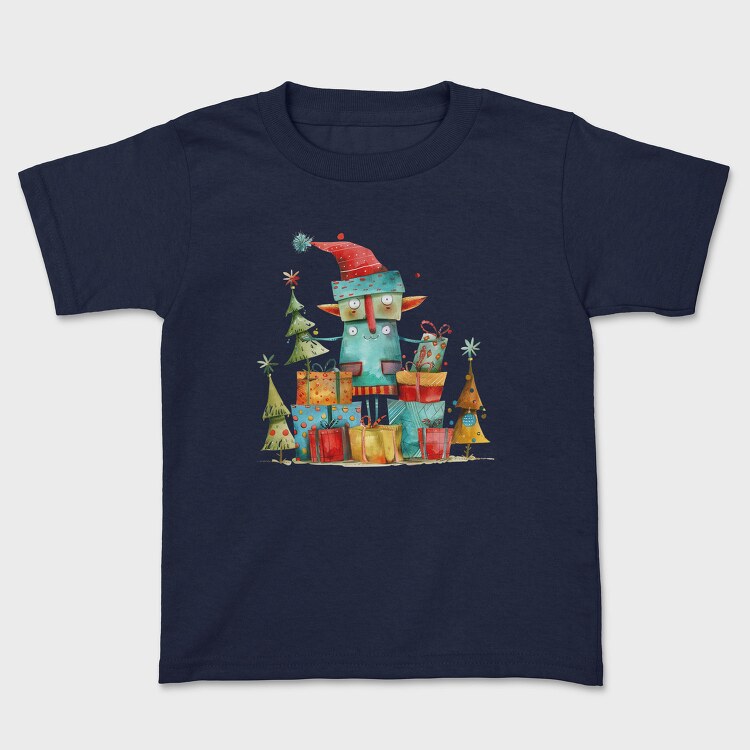 Watercolor Christmas Monster, Tricou Copii