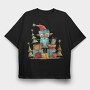 Watercolor Christmas Monster, Tricou Oversize Barbati (Unisex)